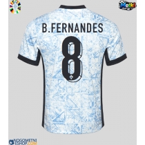 Moški Nogometni dresi Portugalska Bruno Fernandes #8 Gostujoči EP 2024 Kratek Rokav